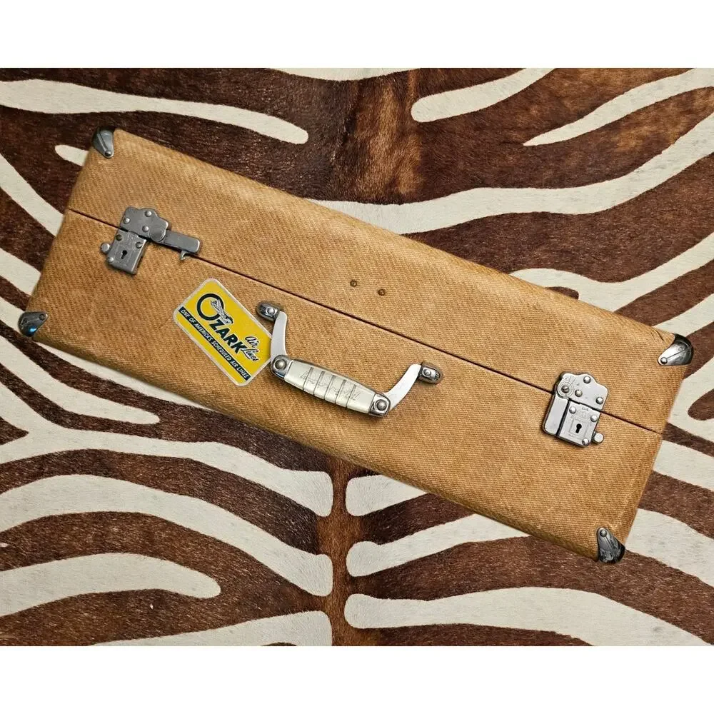 Vintage 50s Wheary Luggage Tweed Exterior Suitcase Hotel & Airline Decal Sticker